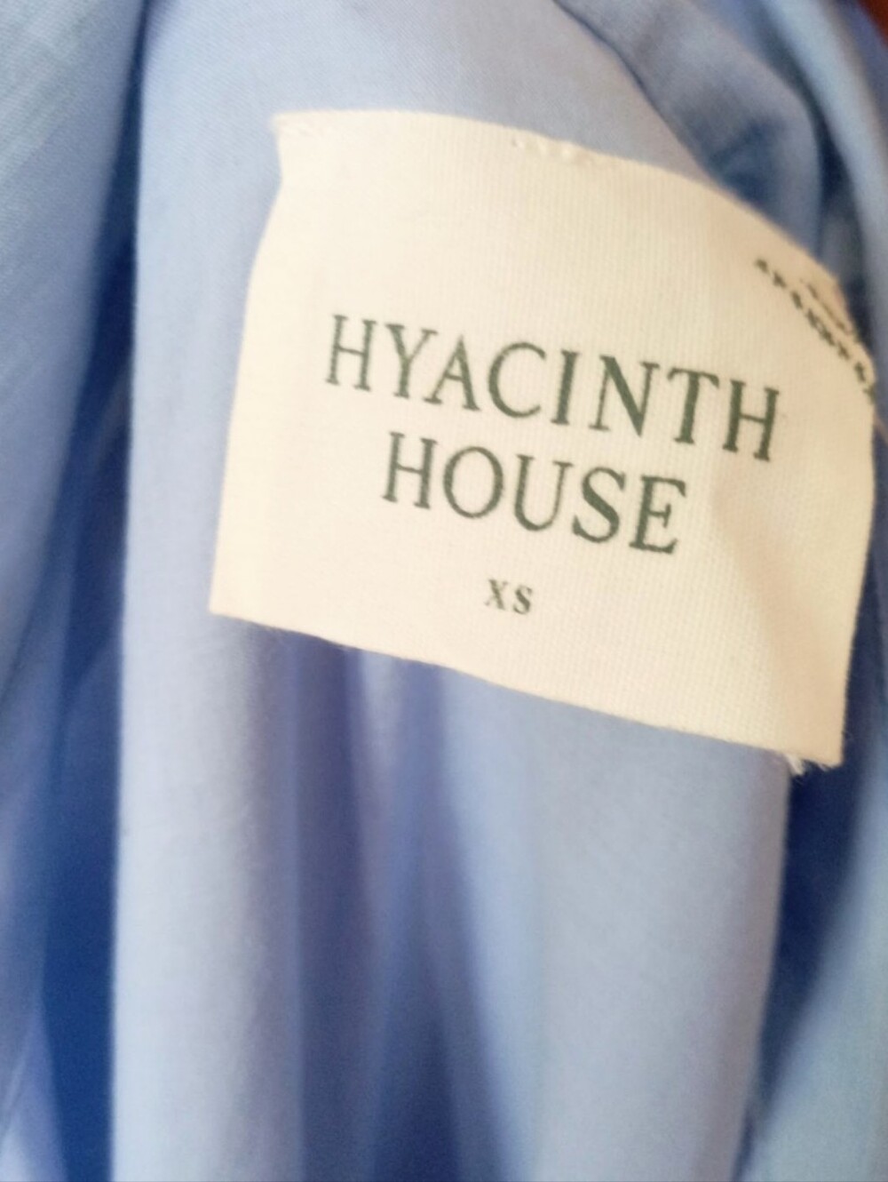 Hyacinth House Cindy powder blue A-line midi shirt dress *missing belt - Picture 7 of 9